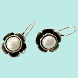 Pearl silver earrings / earrings for women / dangle earrings