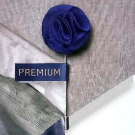 Peluche Floral Elegance Royal Blue Colored Brooch for Men