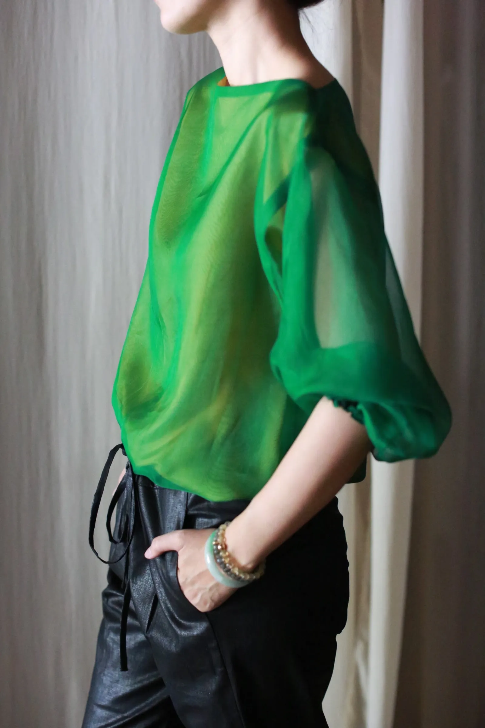 Poppy Top | Emerald & Gold