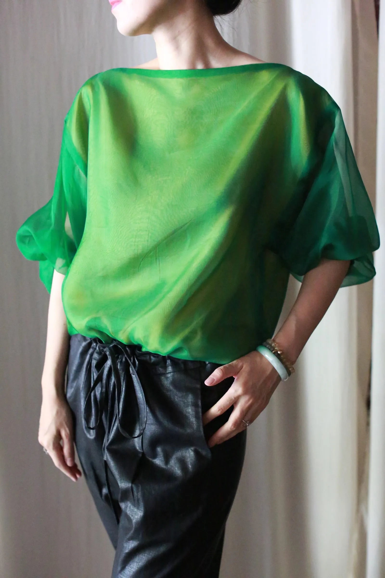 Poppy Top | Emerald & Gold