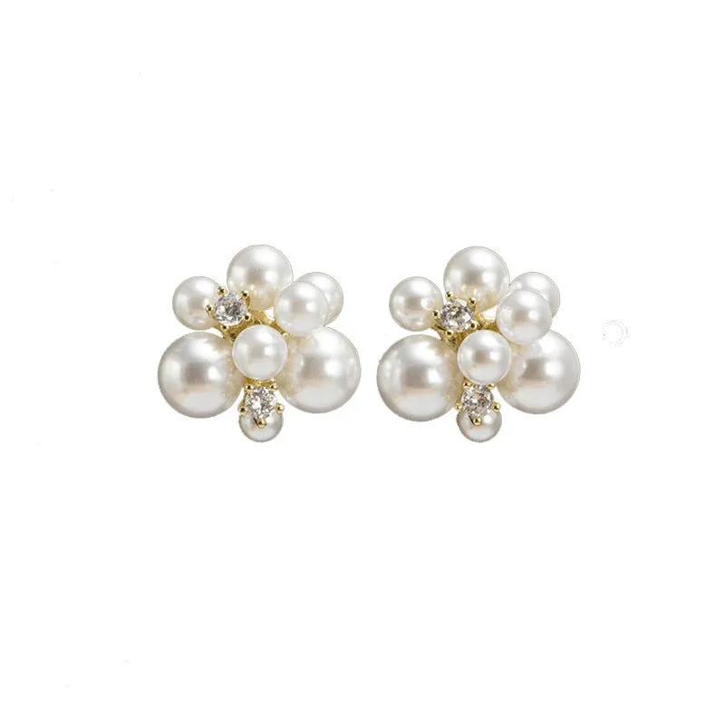 Pre Order:  Pearl Flower Stud Earrings