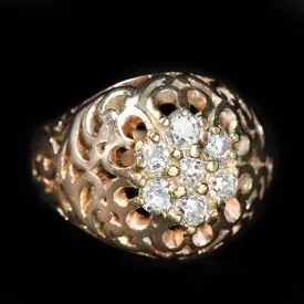 Retro 14K Yellow Gold 0.75 CTW Old European Cut Diamond Ring