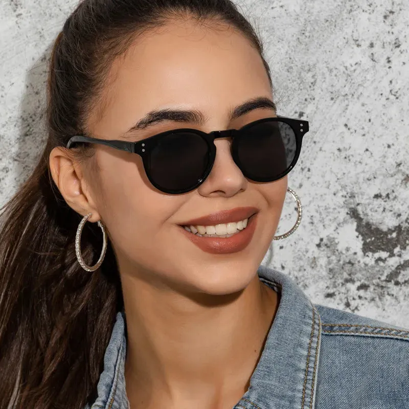 Retro Small Frame Rice Nail Round Trendy Sunglasses