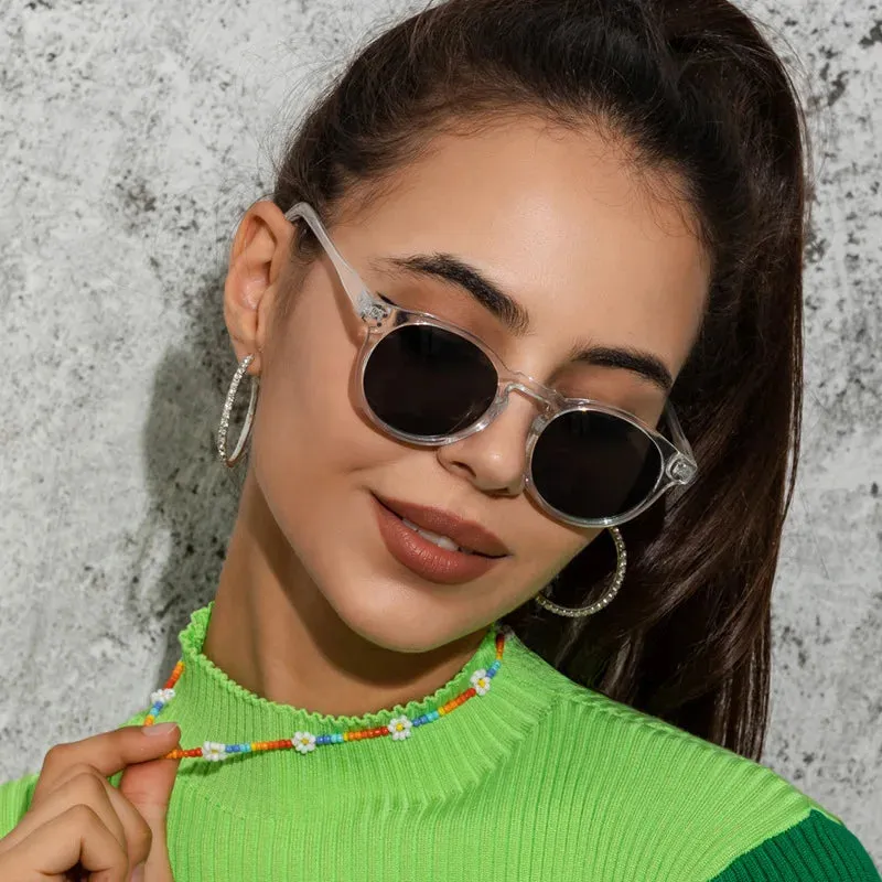 Retro Small Frame Rice Nail Round Trendy Sunglasses