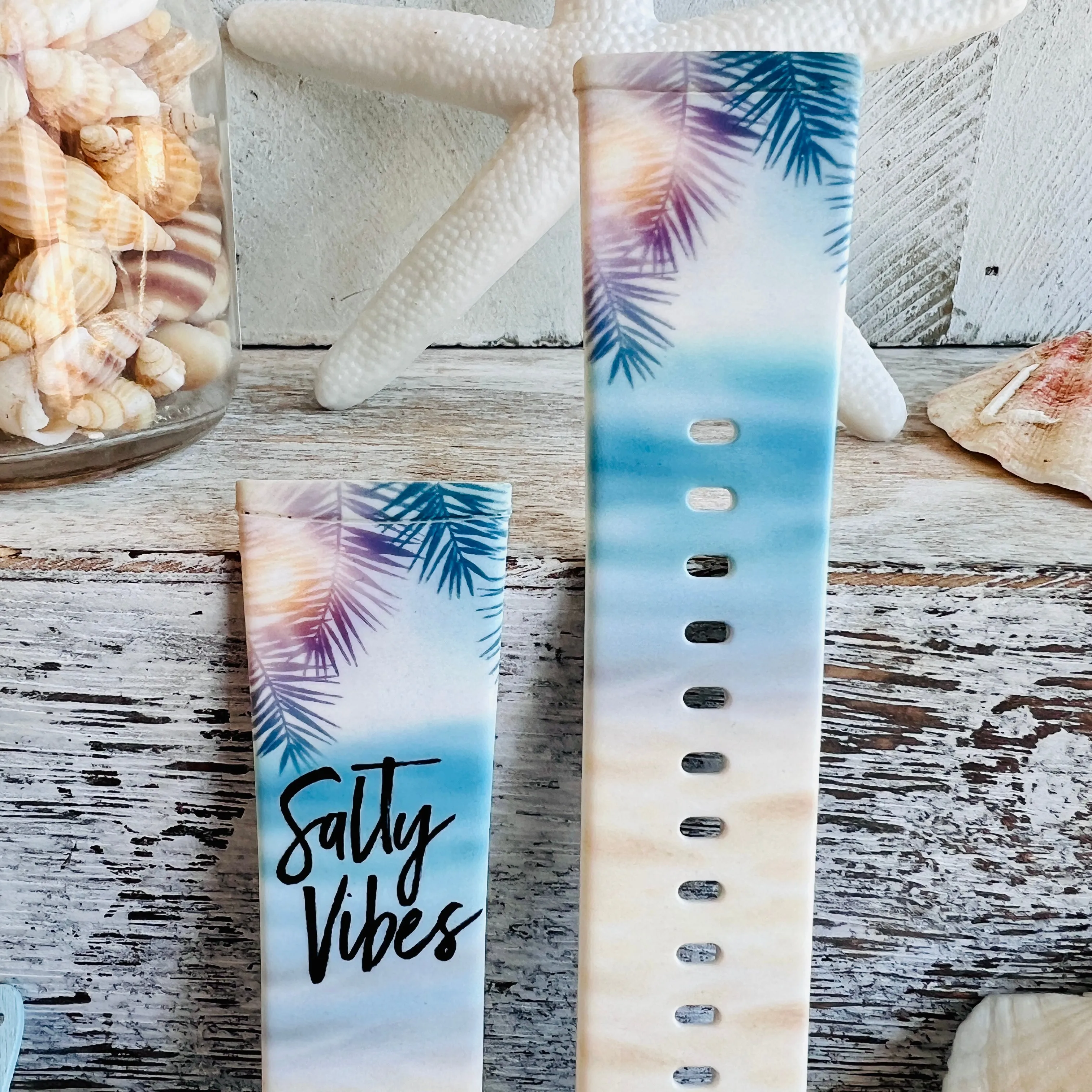 Salty Vibes Print Silicone Band For Fitbit Versa 3/4/Sense