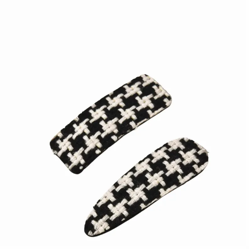 Set of Two Houndstooth Hair Clips