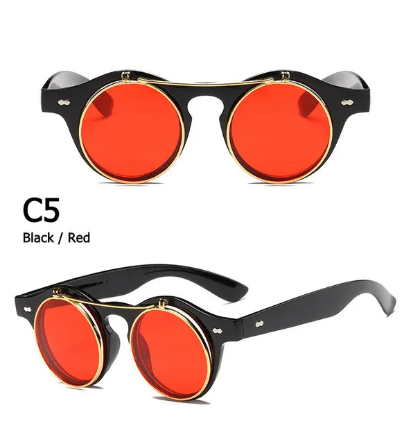 Vintage Round Retro SteamPunk Sunglasses