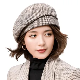 Women's Cotton Plaid Beret