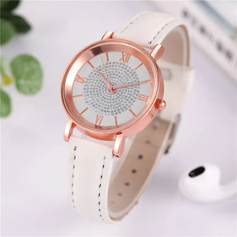 Women's Fashionable Multi-Color Roman Scale Quartz Watch